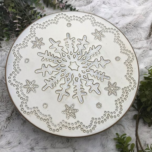 Threshold Other - [Threshold] Rustic Farmhouse Snowflake Cake Stand